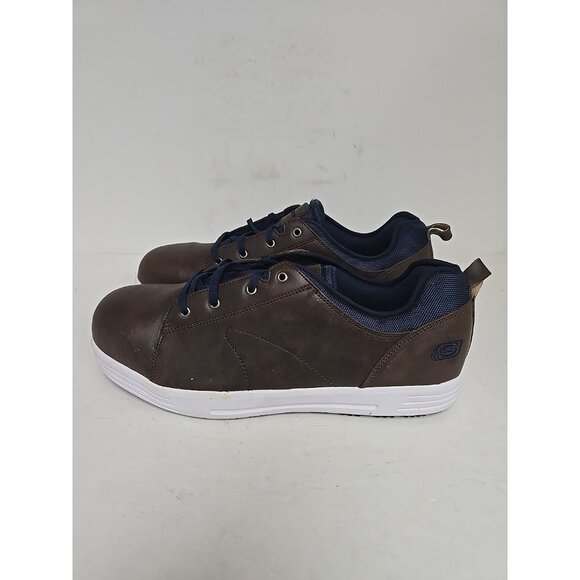 Skechers Men's Steel Toe Steel Plate Skate Safety Work Shoes 99999070 Brown 14M - Picture 4 of 10